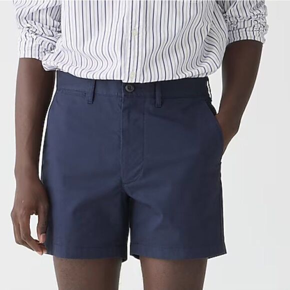 J. Crew 5" Stretch Chino Shorts in Navy Blue NWT - Picture 1 of 11
